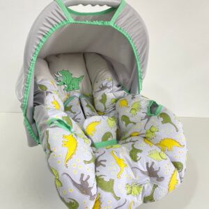 Capa Para Bebê Conforto Dino Verde