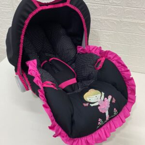 Capa Para Bebê Conforto Bailarina preto/pink