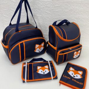 Kit Bolsas Maternidade e acessórios Raposa Laranja