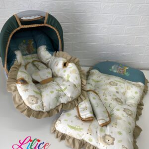 Kit Capa para bebê conforto + Colchonete para Carrinho Safari